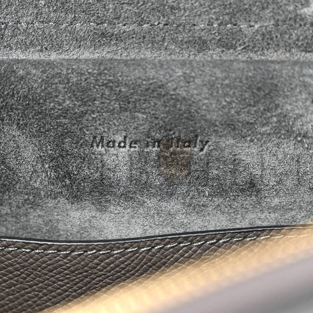 Ce**e baby grained calfskin micro belt bag grey (24*21*14cm)