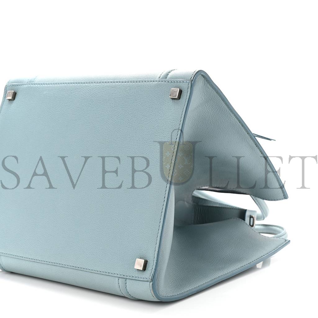 Ce**e grained calfskin medium phantom luggage sky blue (30*29*25cm)