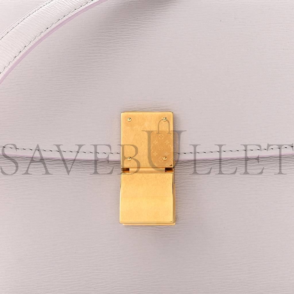 Ce**e liege calfskin teen classic box flap bag lavender grey (18*15*6cm)