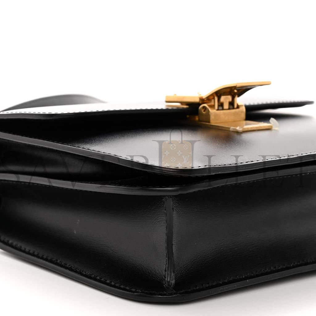 Ce**e box calfskin teen classic box flap bag black (18*15*6cm)