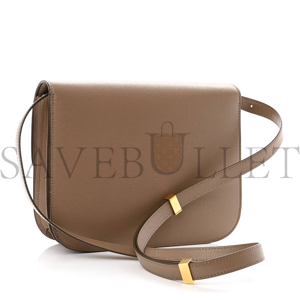 Ce**e liege calfskin medium classic box flap bag taupe (23*17*6cm)