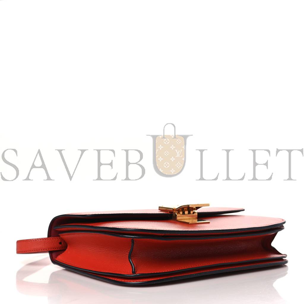 Ce**e goatskin medium classic box flap bag cinnamon (23*18*6cm)