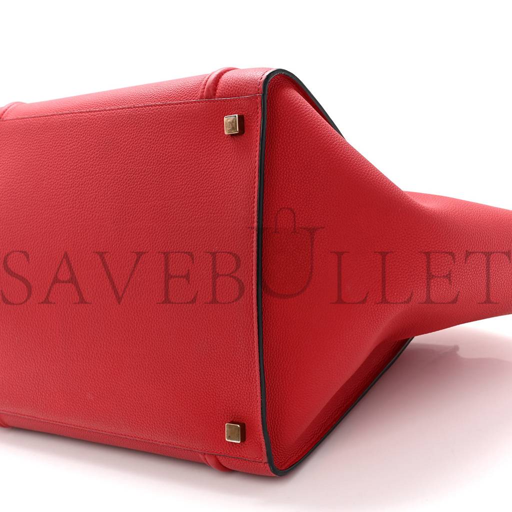 Ce**e baby grained calfskin medium phantom luggage carmin (30*28*26cm)