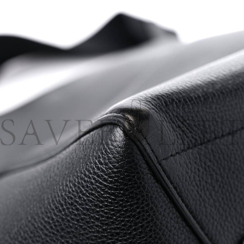 Ce**e soft grained calfskin sangle bucket bag black (32*22*17cm)