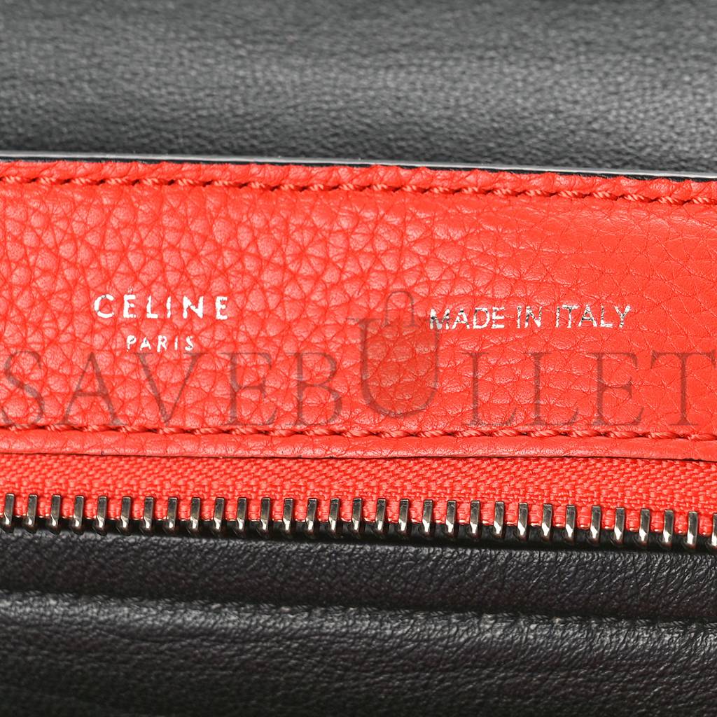 Ce**e drummed calfskin medium trapeze orange (30*24*18cm)