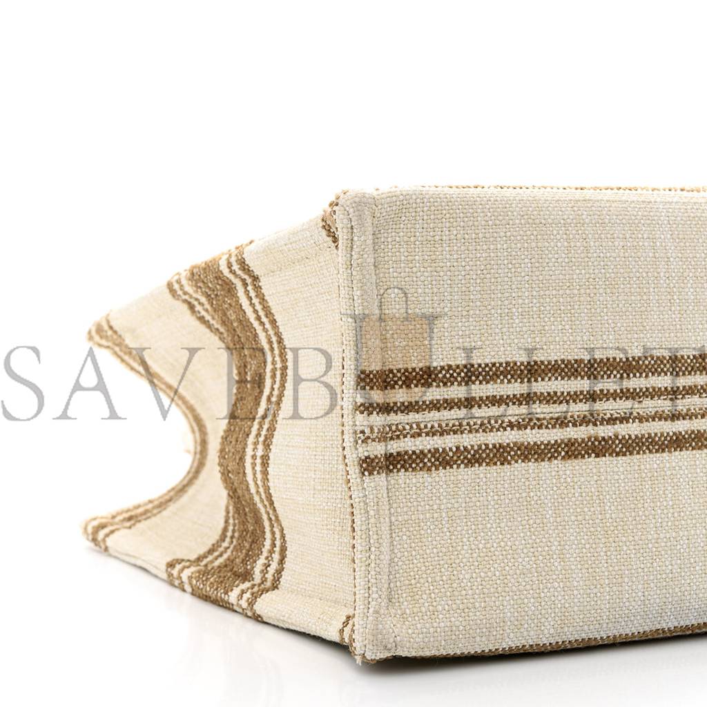 Ce**e canvas calfskin jacquard cabas tobacco tan (41*29*17cm)