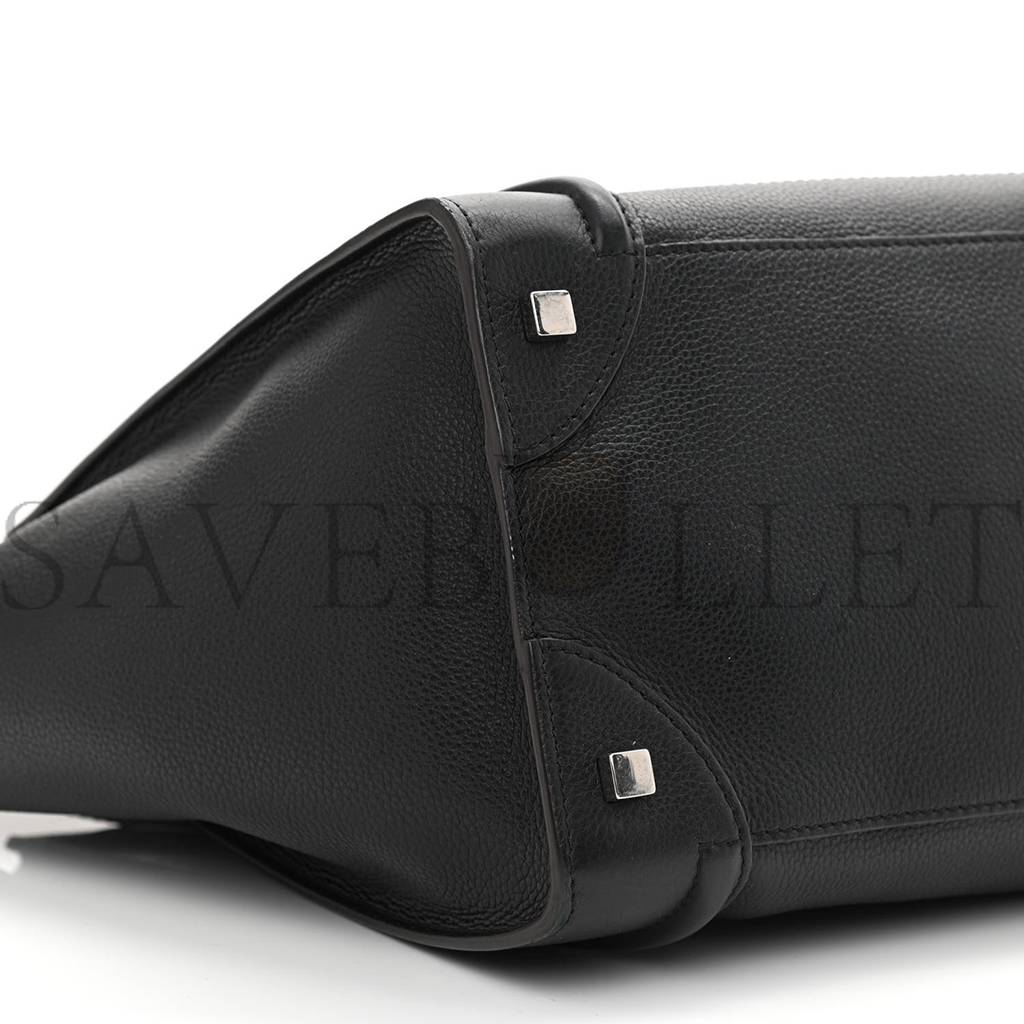 Ce**e drummed calfskin micro luggage black (26*26*14cm)