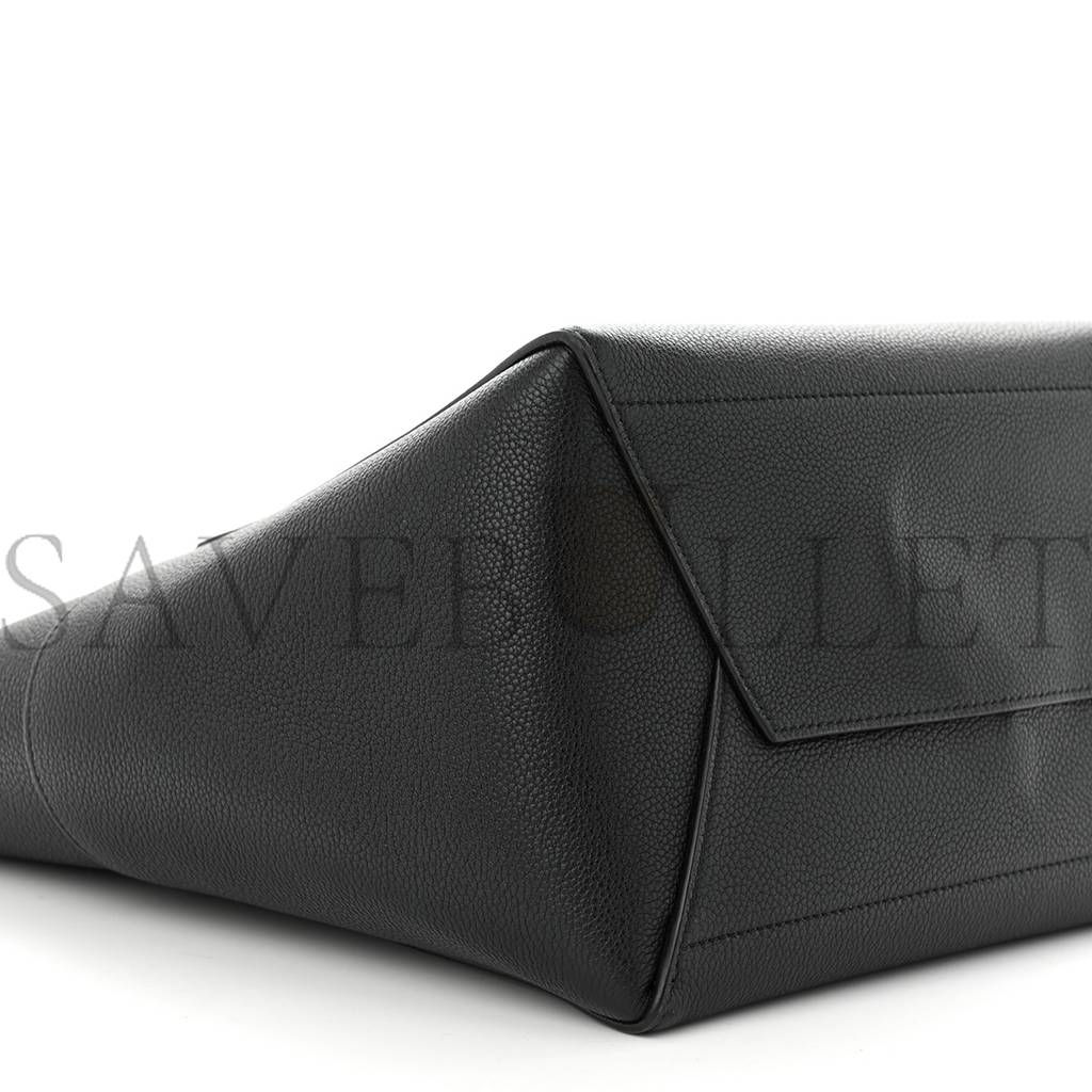 Ce**e soft grained calfskin sangle bucket bag black (33*23*15cm)