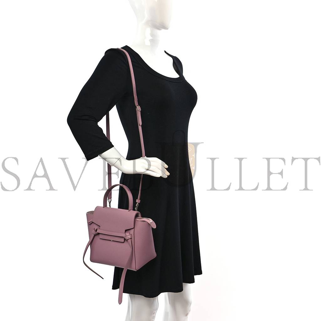 Ce**e grained calfskin nano belt bag vintage pink (20*19*11cm)