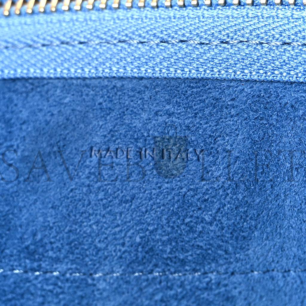 Ce**e grained calfskin nano belt bag blue (20*19*11cm)