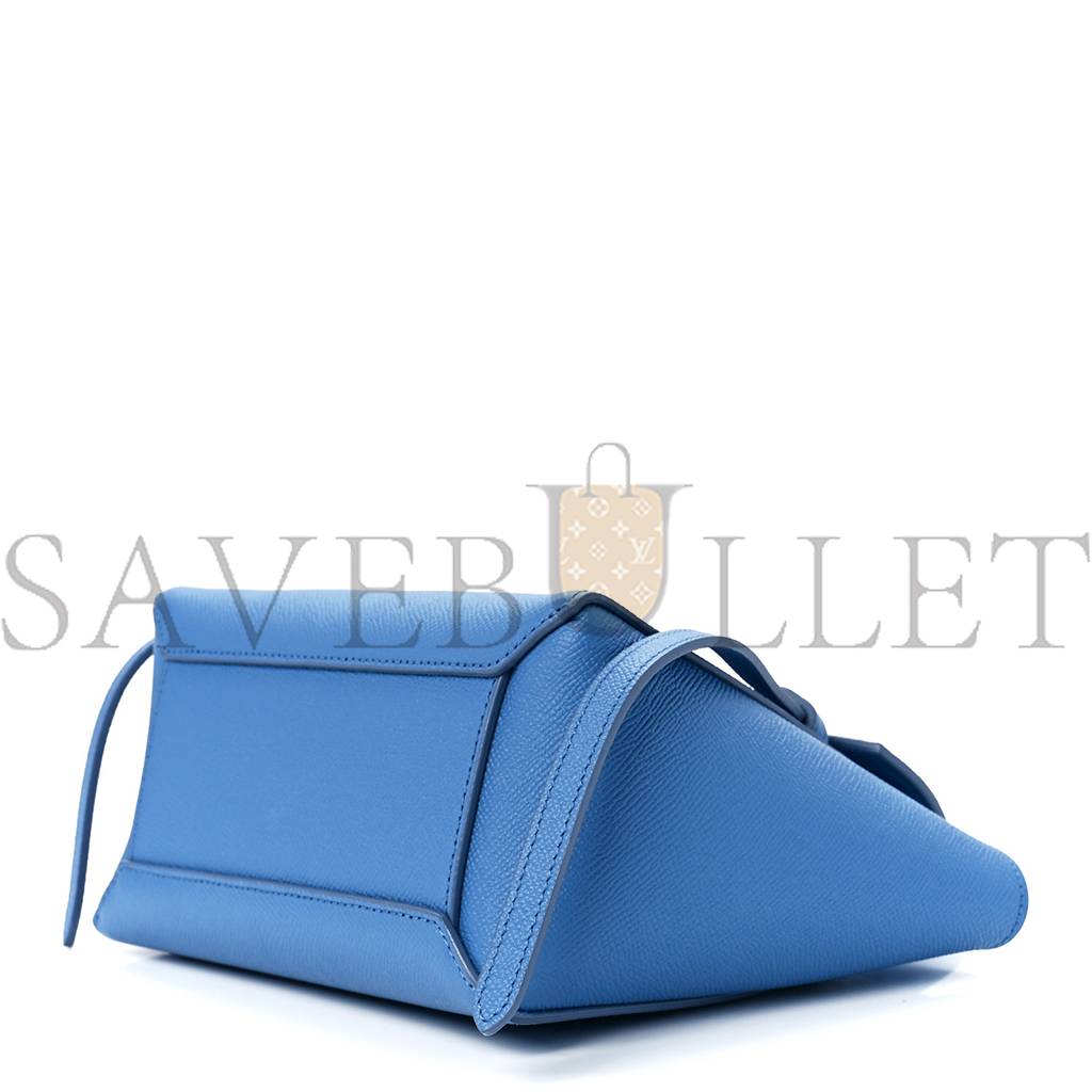 Ce**e grained calfskin nano belt bag blue (20*19*11cm)