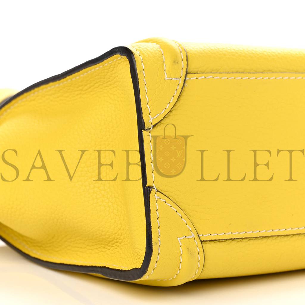 Ce**e drummed calfskin nano luggage citron (20*20*10cm)