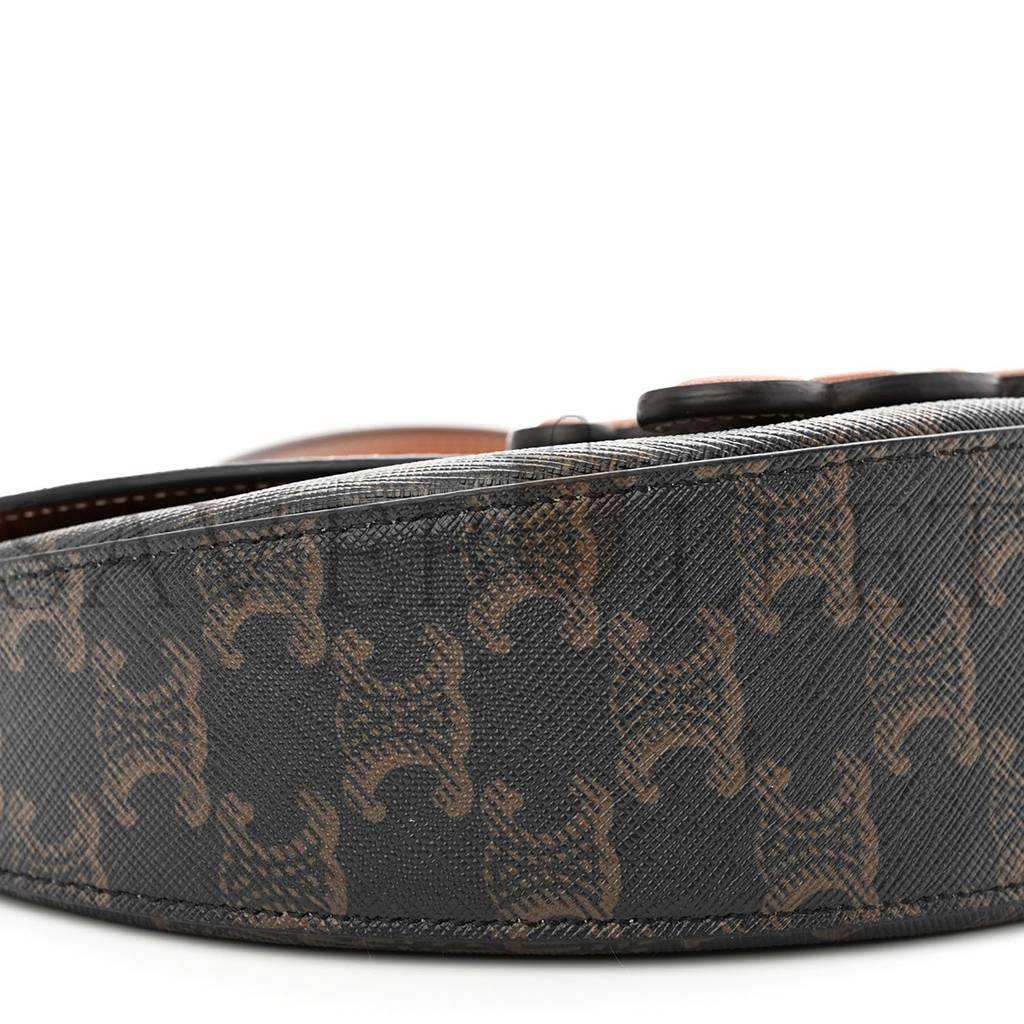 Ce**e calfskin triomphe canvas besace tan (22*14*6cm)