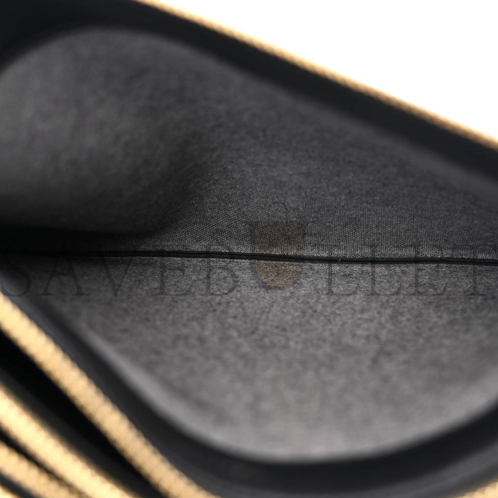 Ce**e lambskin large trio crossbody bag black (24*18*3cm)