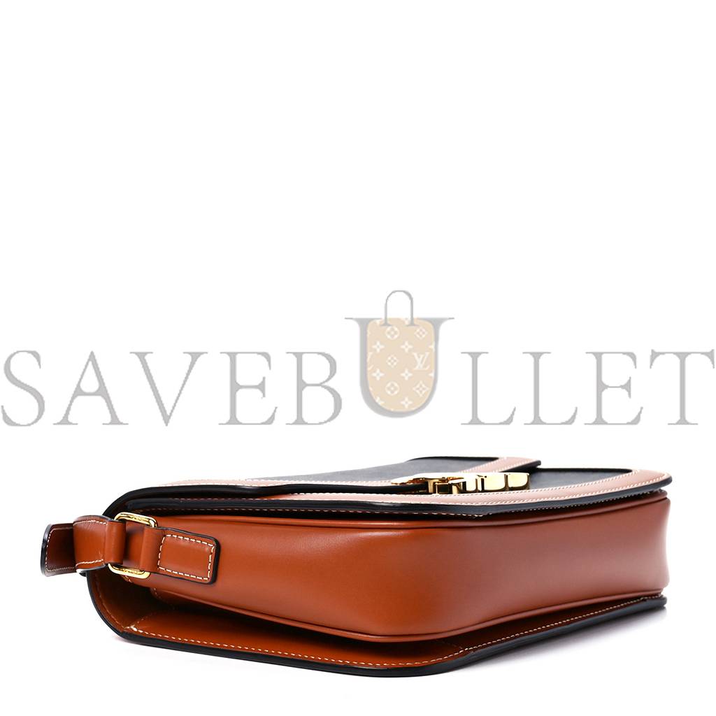 Ce**e triomphe canvas calfskin medium triomphe bag tan (22*15*6cm)