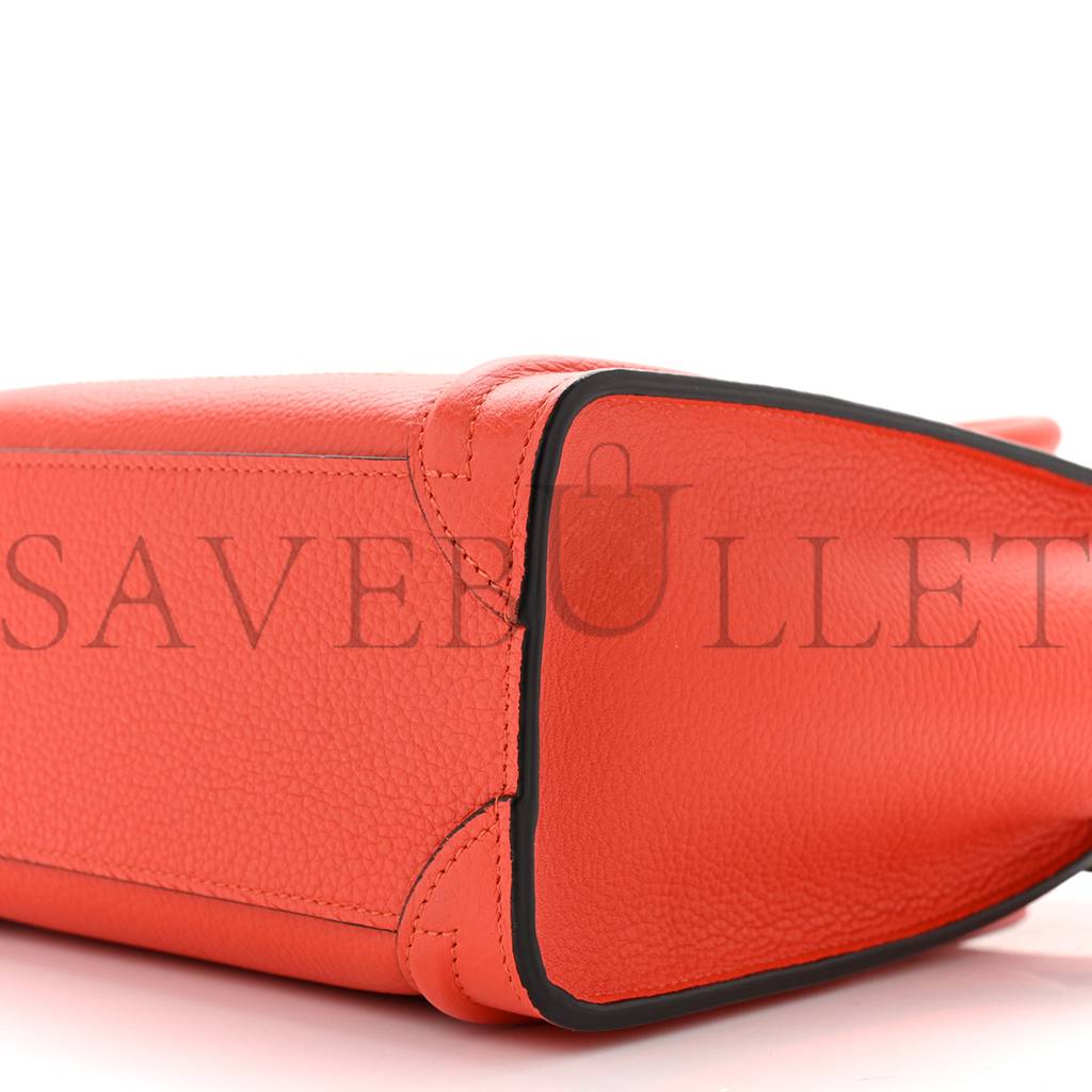 Ce**e baby grained calfskin nano luggage red (20*20*10cm)