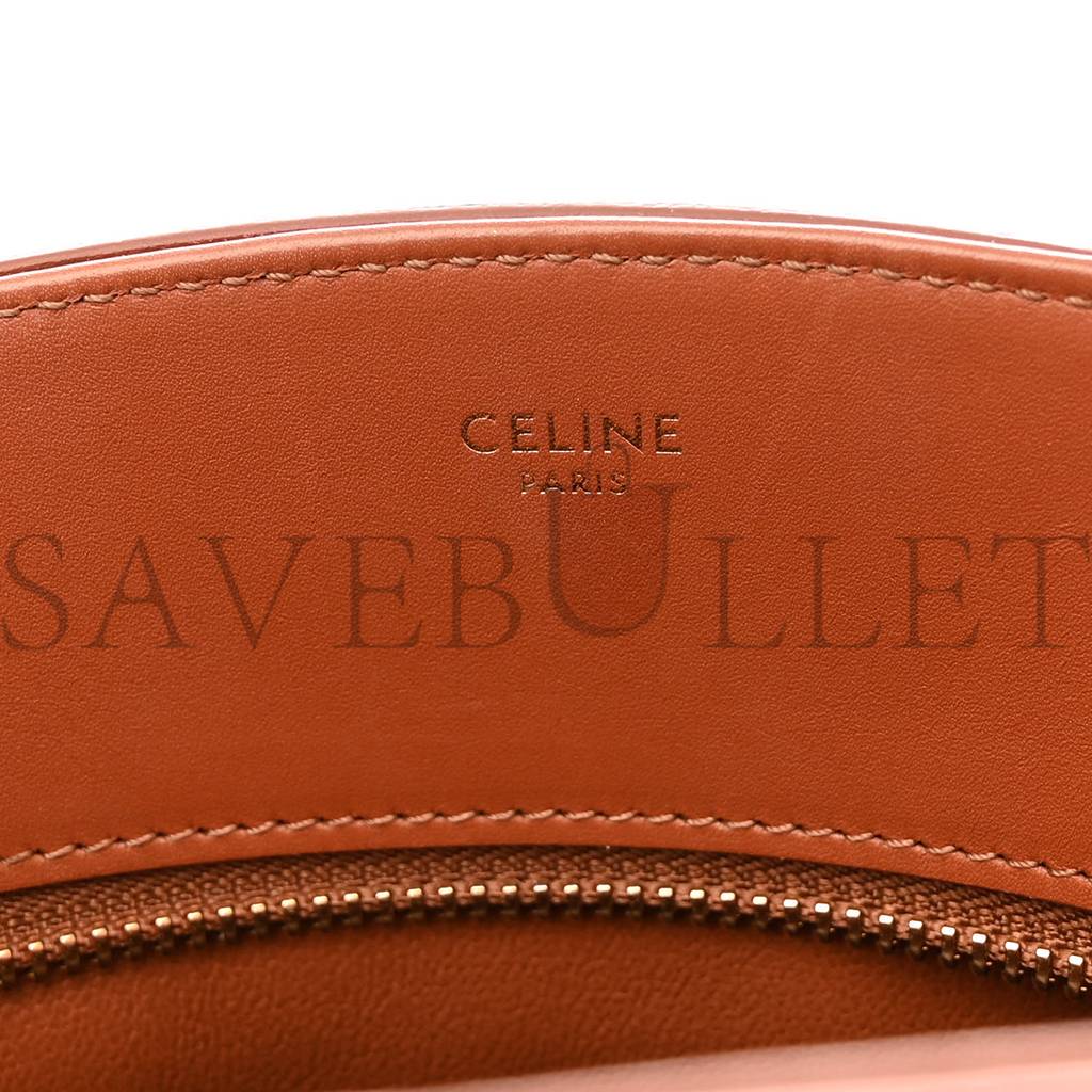 Ce**e textile calfskin crecy bucket bag blue tan (23*15*15cm)