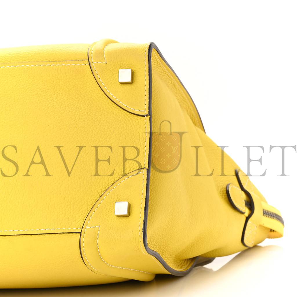 Ce**e drummed calfskin mini luggage citron (30*29*17cm)