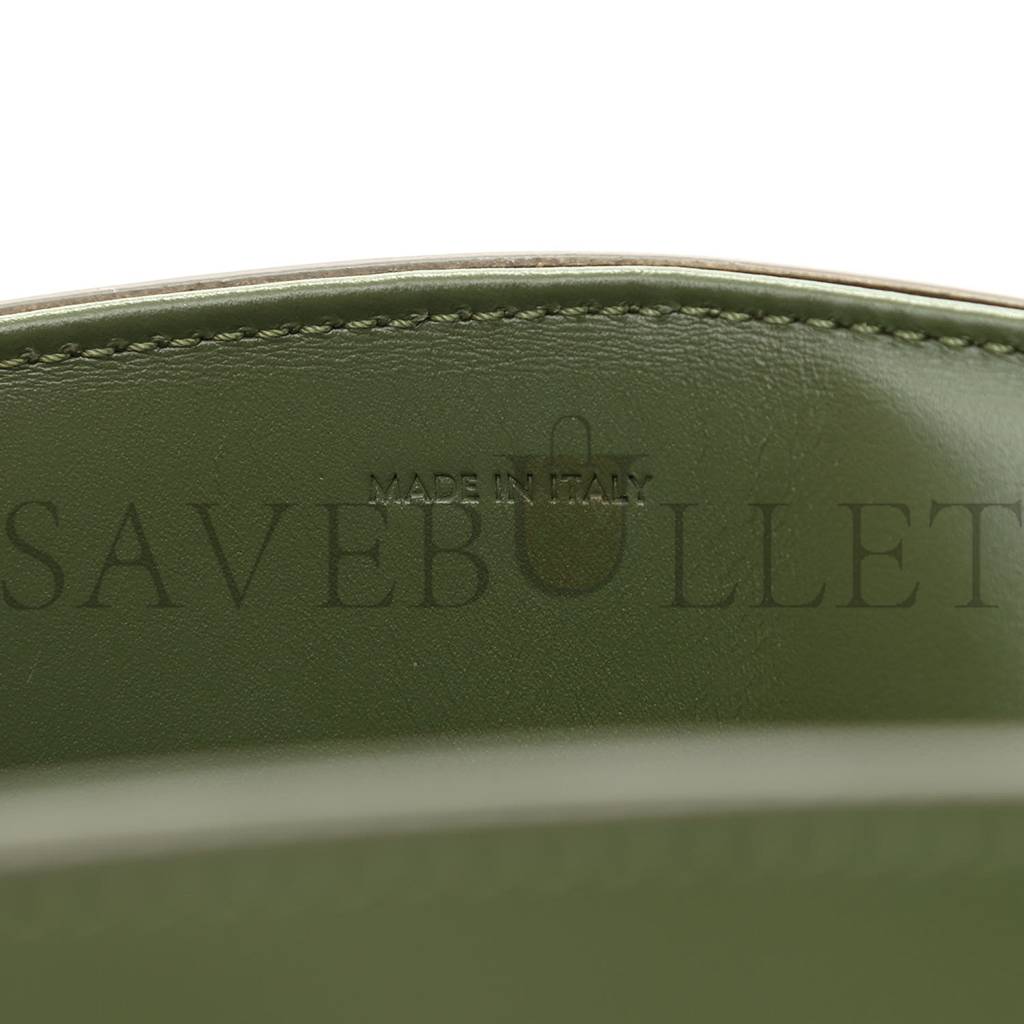 Ce**e calfskin crecy bucket bag green (23*15*15cm)