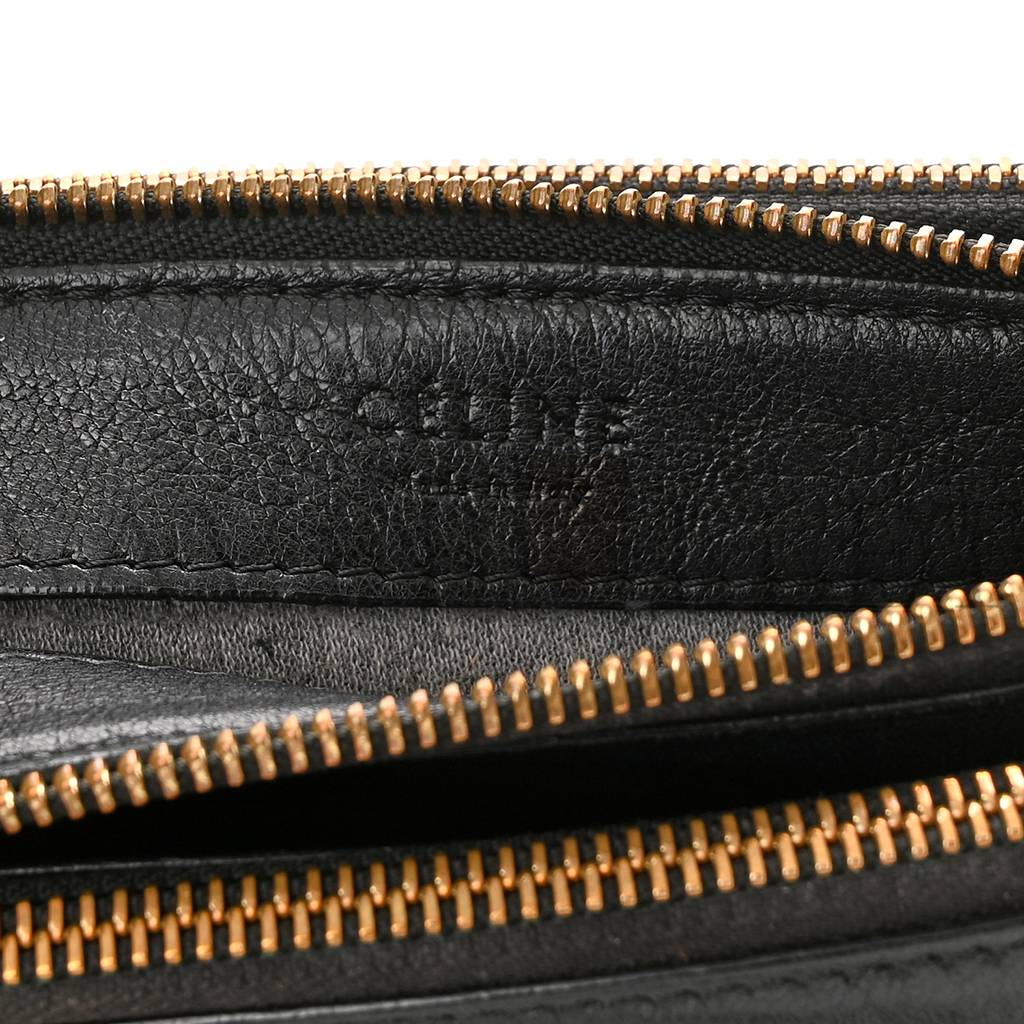 Ce**e lambskin small trio crossbody bag black (22*15*4cm)