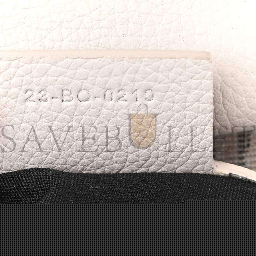 D*or homme oblique jacquard calfskin mini saddle backpack beige (23*18*8.9cm)