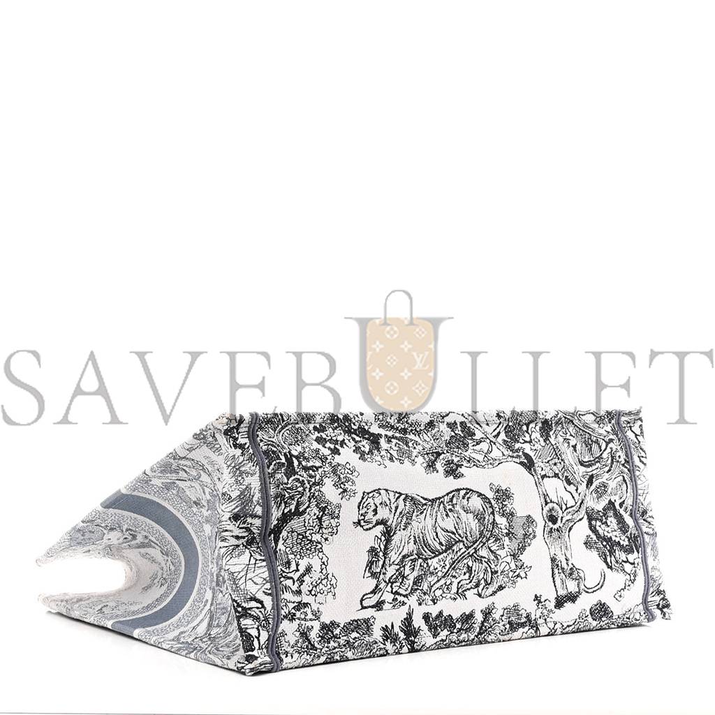 D*or gradient canvas embroidered large D*oriviera toile de jouy book tote blue (41*34*17.1cm)