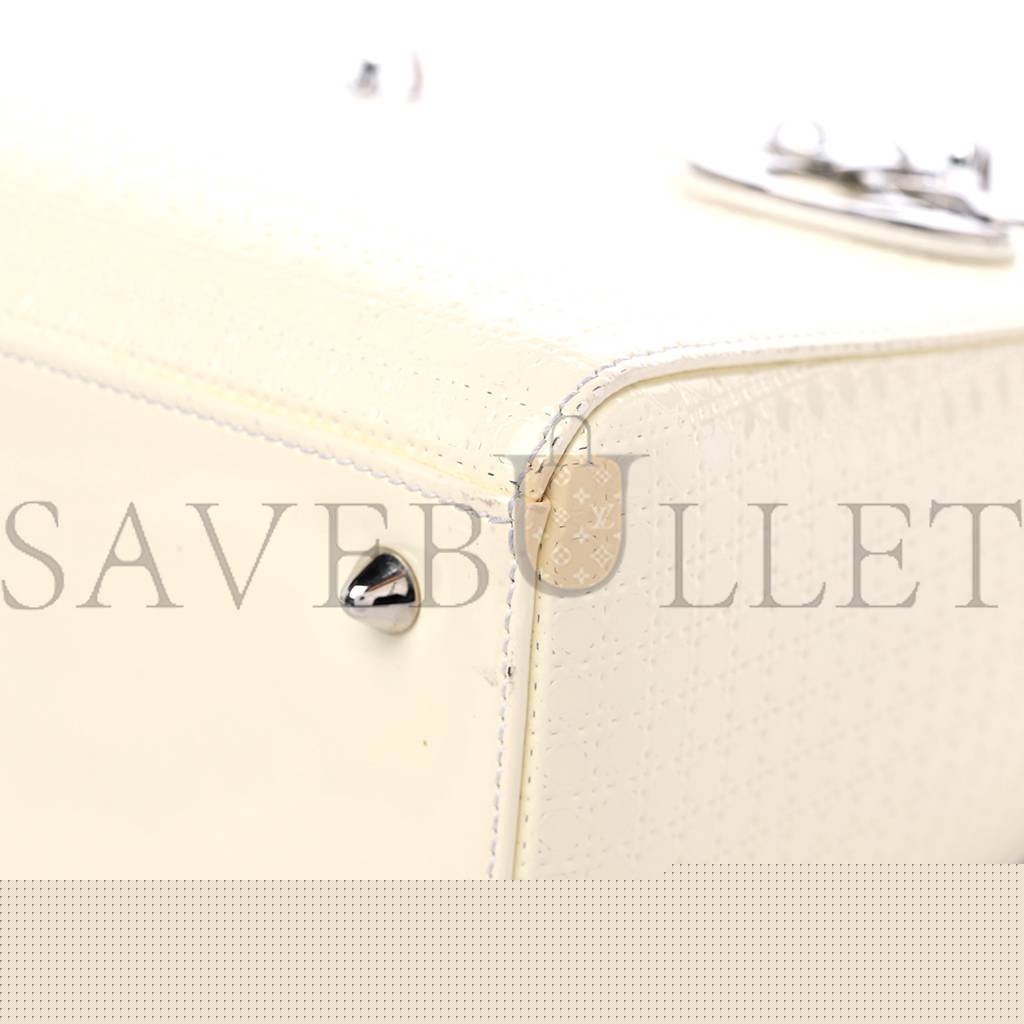 D*or patent micro-cannage mini lady D*or white (23*21*12.1cm)