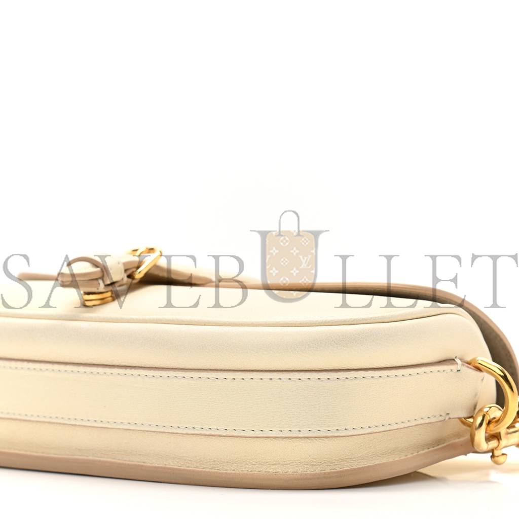 D*or metallic box calfskin east west bobby gold (21*13*5.1cm)