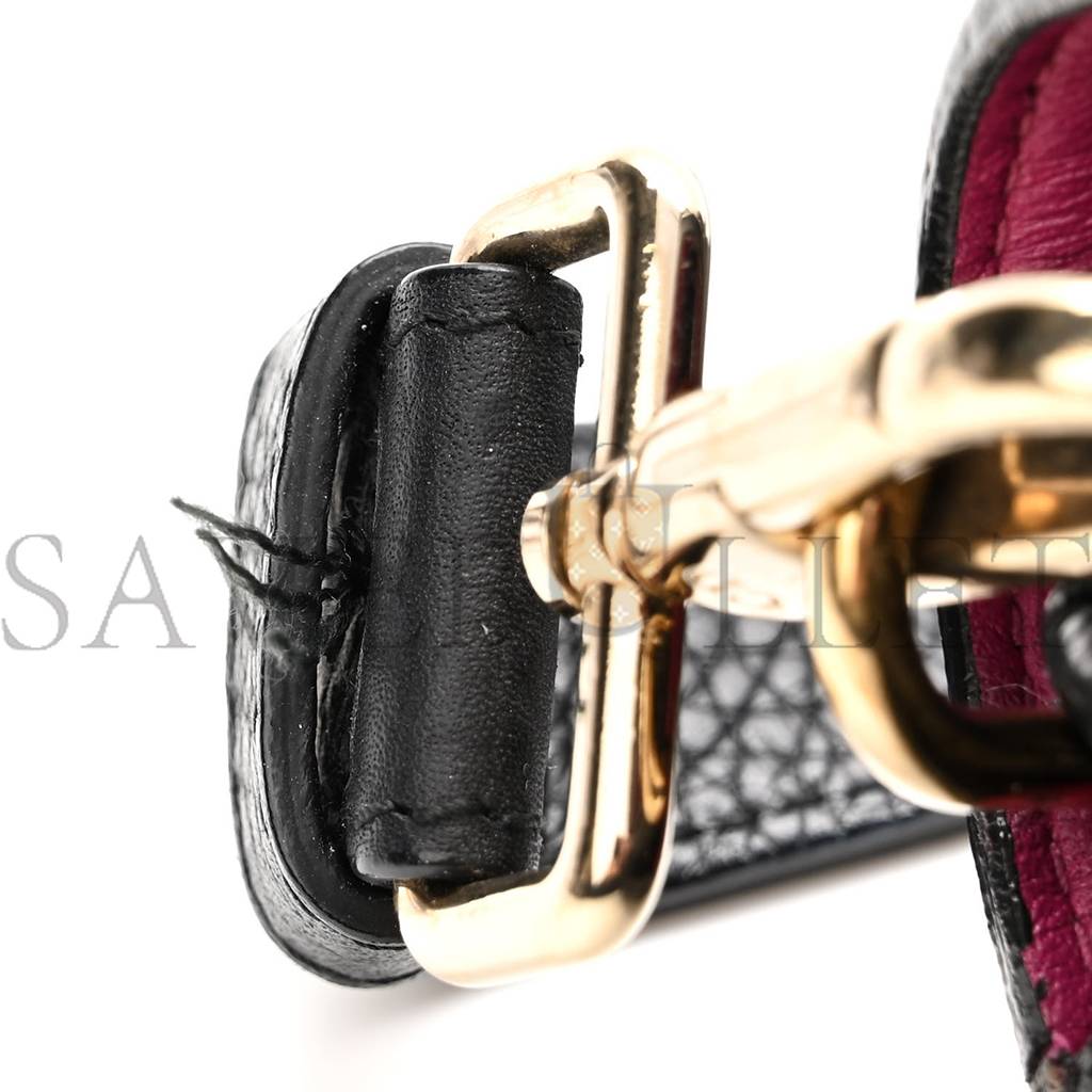 D*or bullcalf small be D*or flap black fraise (27*20*12.7cm)