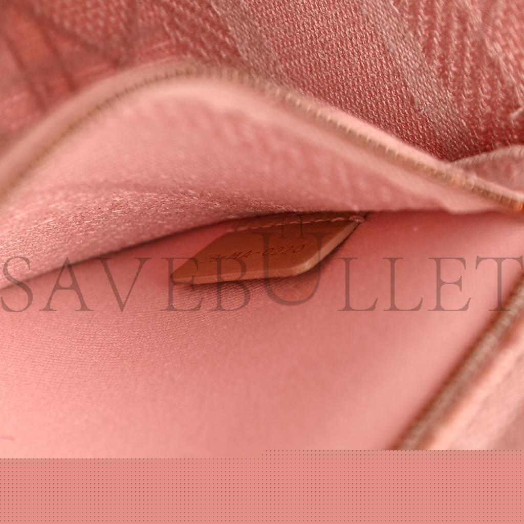 D*or canvas embroidered cannage medium lady d-lite pink (23*20*11.4cm)