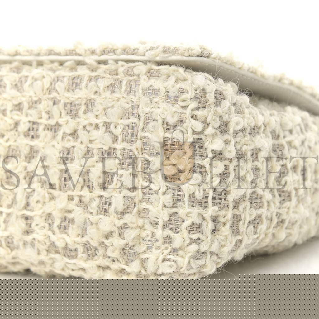 D*or tweed cannage small caro bag white (20*12*6.4cm)