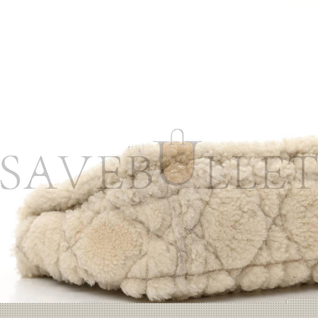 D*or shearling cannage medium caro bag natural (28*17*9.5cm)