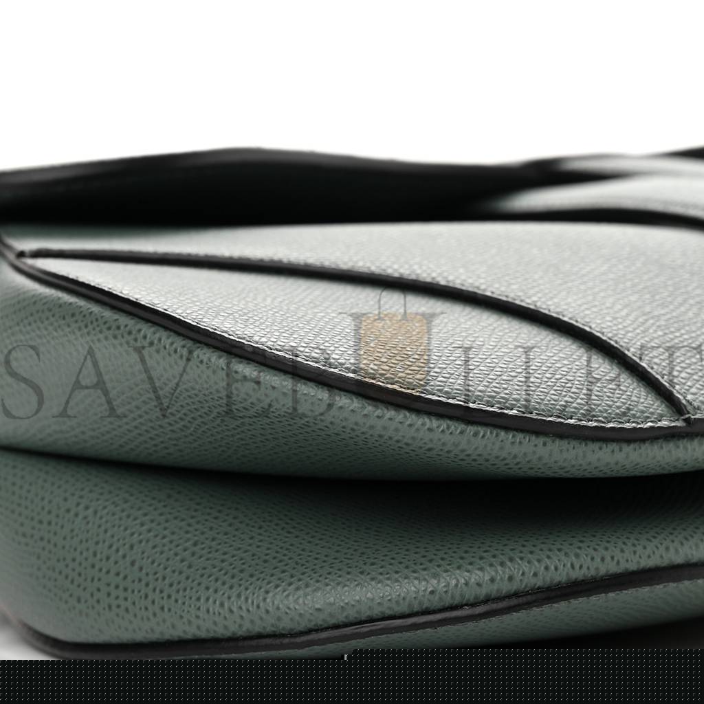 D*or grained calfskin saddle bag orage (25*21*6.4cm)