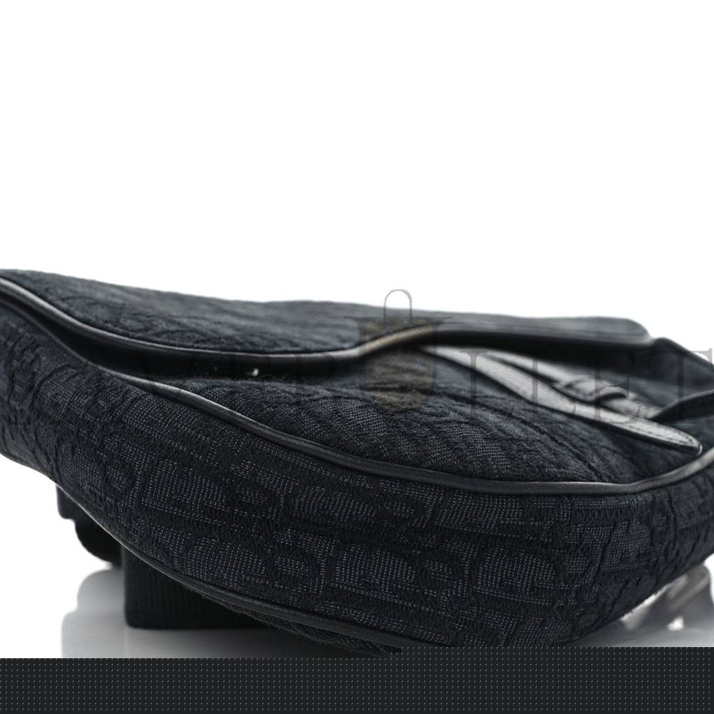 D*or oblique mens saddle bag black blue (25*18*3.2cm)