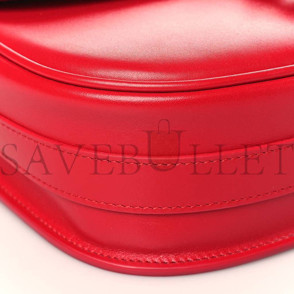 D*or box calfskin medium bobby flap raspberry (22*17*7cm)