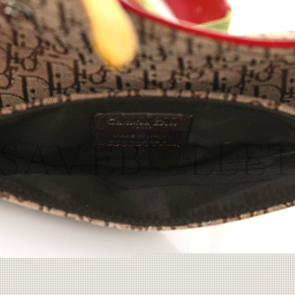 D*or monogram rasta saddle belt bag beige (17*13*2.5cm)