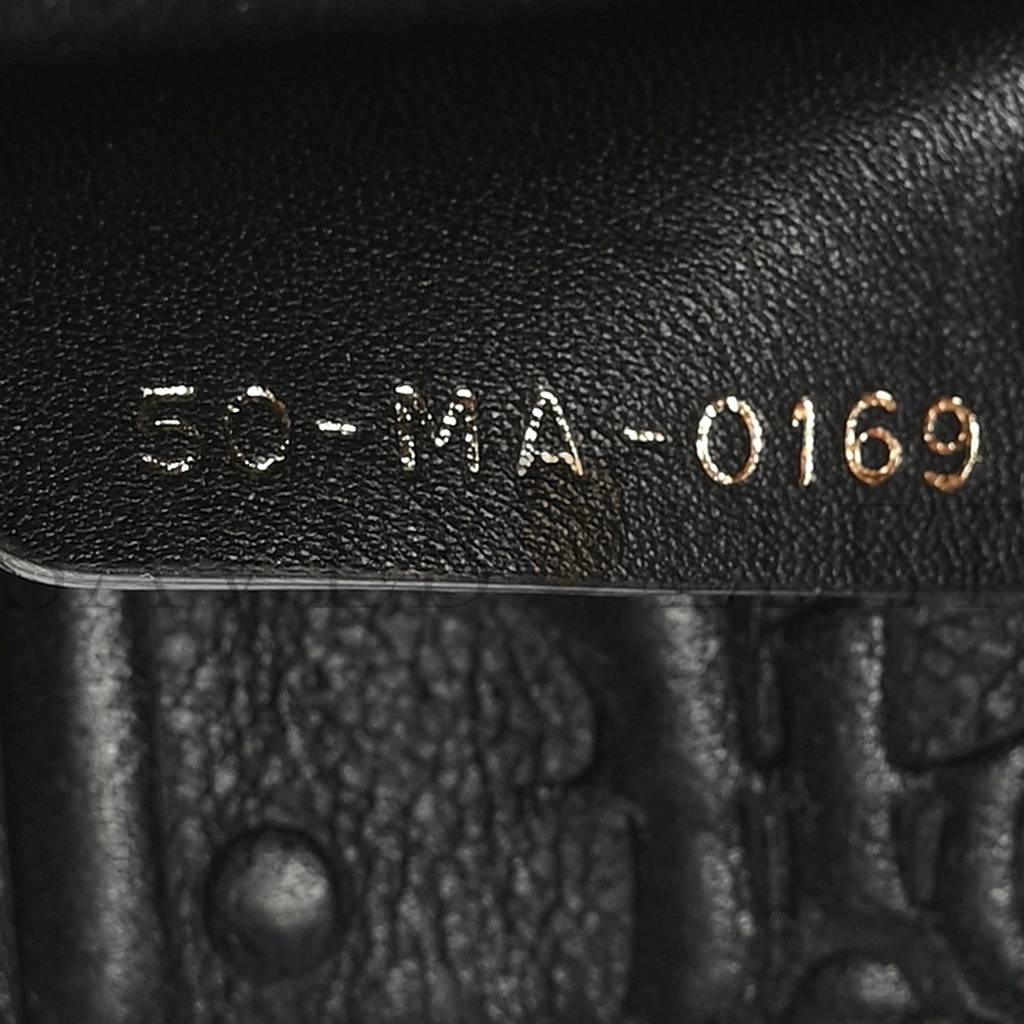 D*or oblique calfskin embossed large book tote black (42*34*18.4cm)