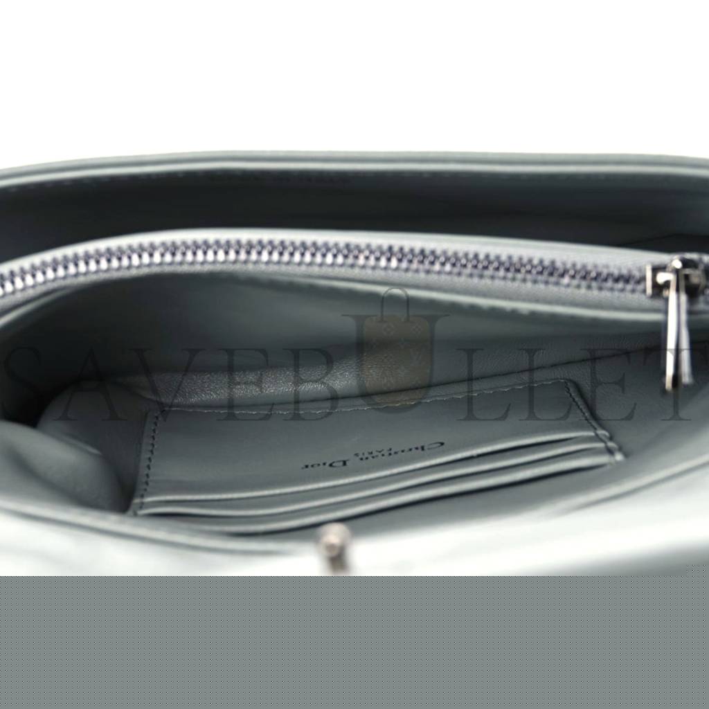 D*or calfskin macrocannage mini caro bag grey (20*12*5.1cm)