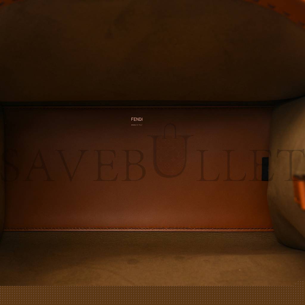 F**di vitello king plexiglass large F**di sunshine shopper tote cuoio (41*34*20cm)