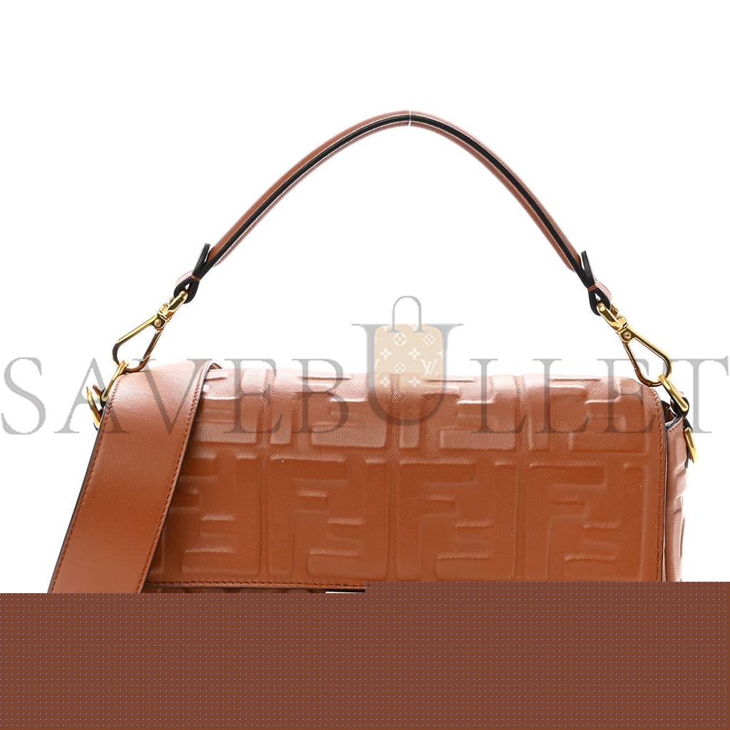 F**di nappa ff 1974 embossed baguette coloniale (26*16*6cm)