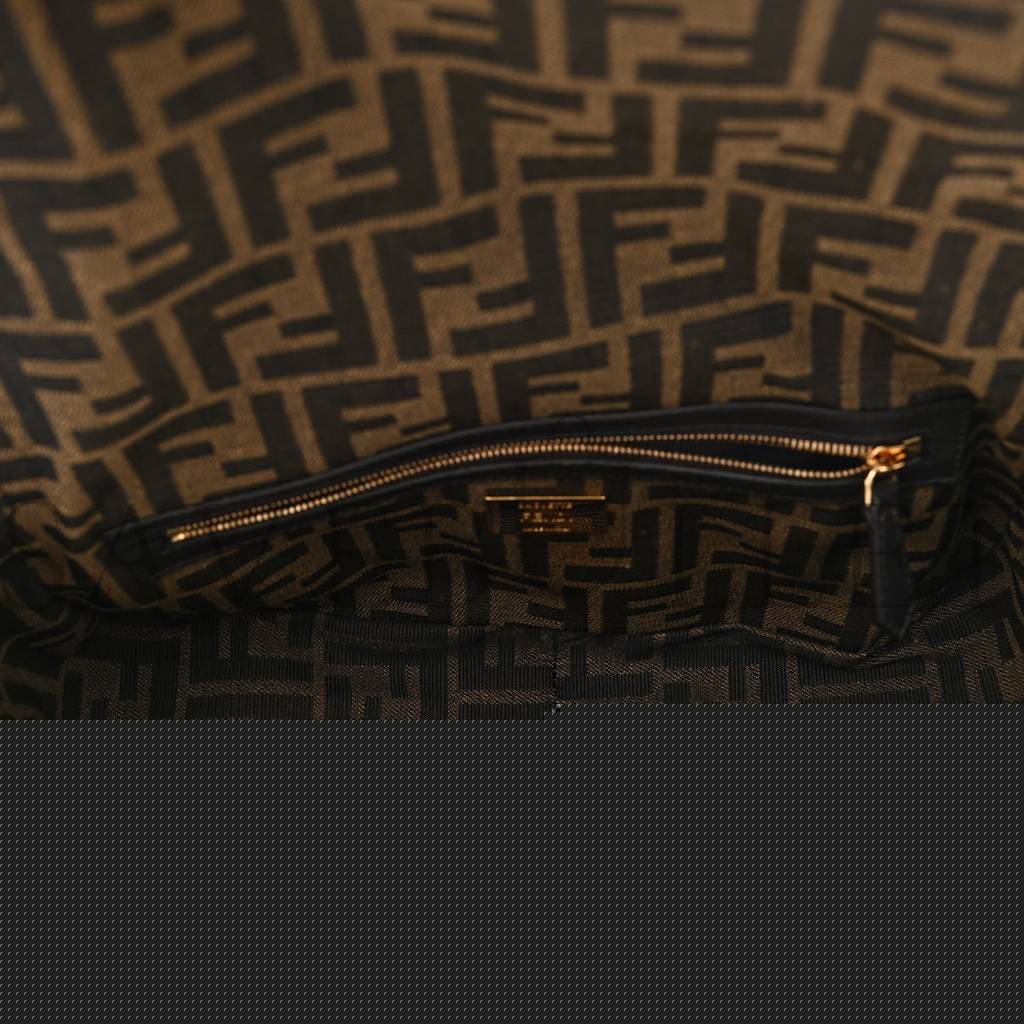 F**di fabric jacquard ff 1974 medium baguette tobacco moro black (27*13*6cm)