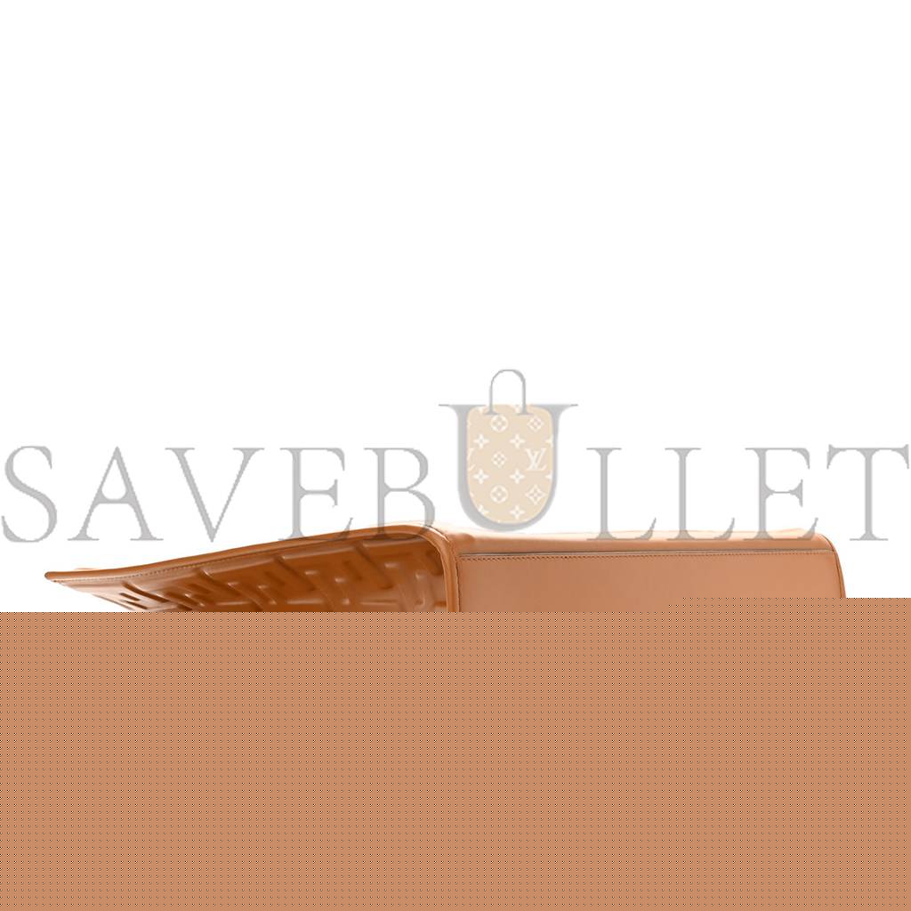 F**di vitello plexiglass ff embossed medium F**di sunshine shopper tote caramello (35*31*17cm)