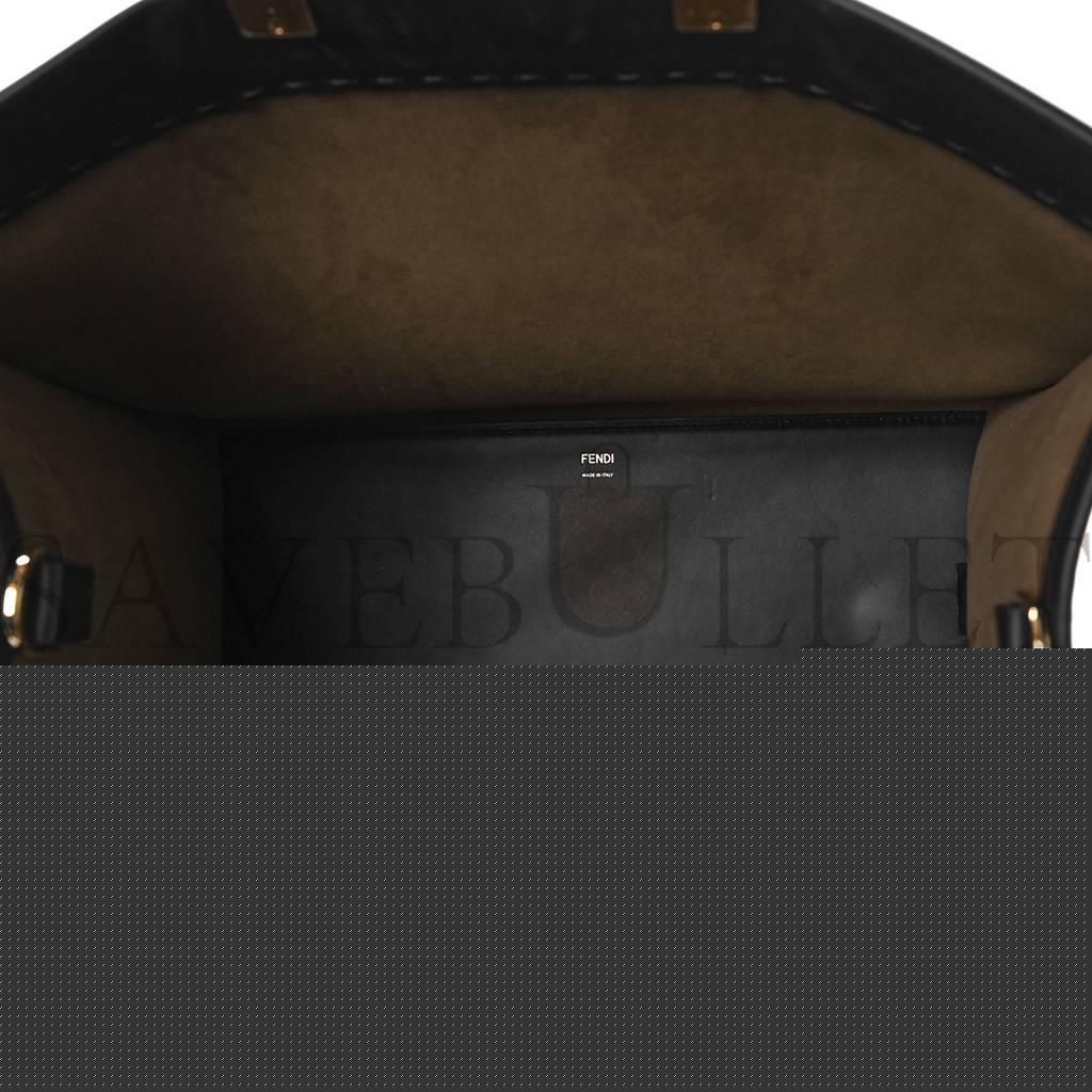 F**di vitello king plexiglass large F**di sunshine shopper tote black (41*34*18cm)