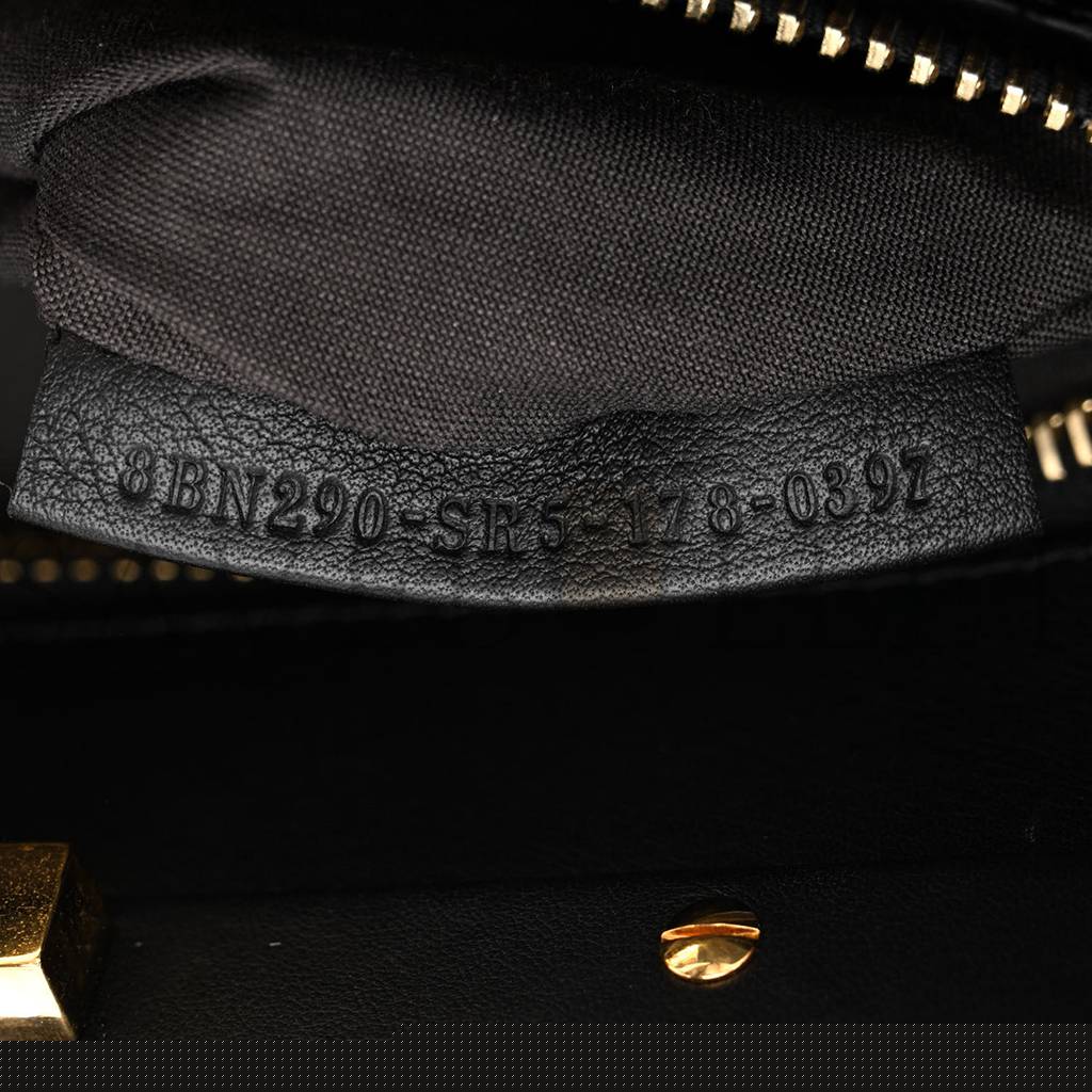 F**di calfskin studded medium peekaboo iconic satchel black (34*24*12cm)