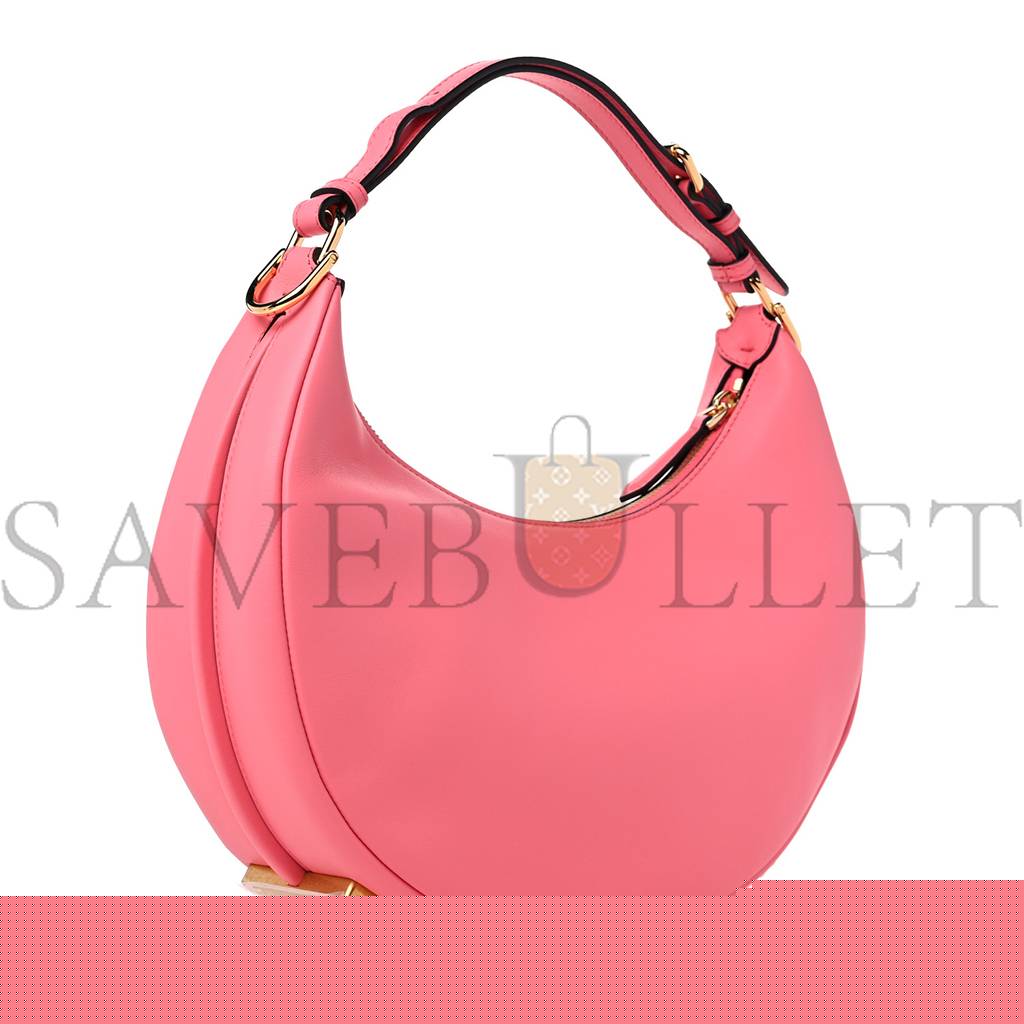 F**di vitello grace matte small F**digraphy hobo bag pink dalia (22*17*9cm)