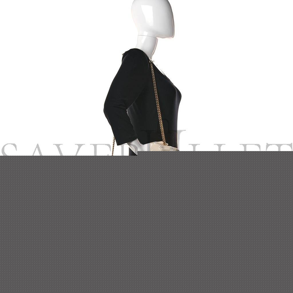 F**di nappa small ff embossed midi chain baguette ghiaia (23*13*6cm)