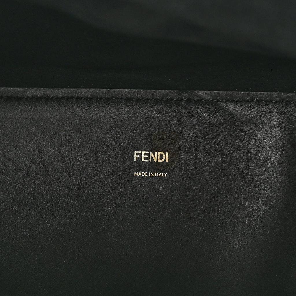 F**di vitello king plexiglass medium F**di sunshine shopper tote black (36*30*15cm)