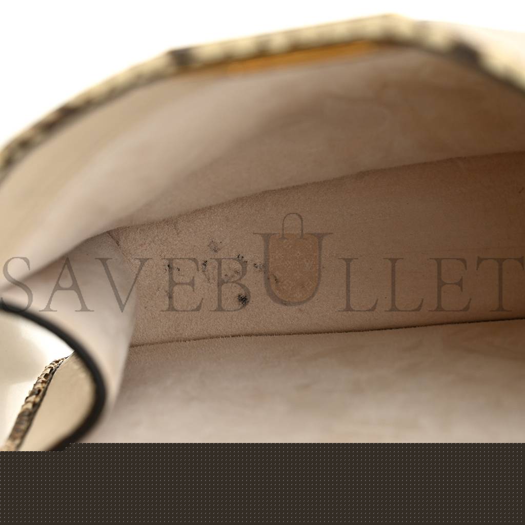 F**di cuoio romano elaphe chamois python print small peekaboo i see u satchel camelia (27*20*11cm)